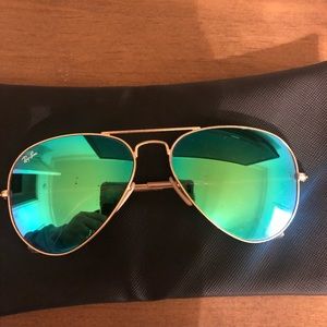 Ray-ban 58mm Mirrored Aviator Sunglasses